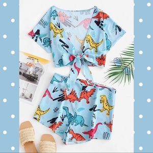 Dinosaur Blue Two Piece Set